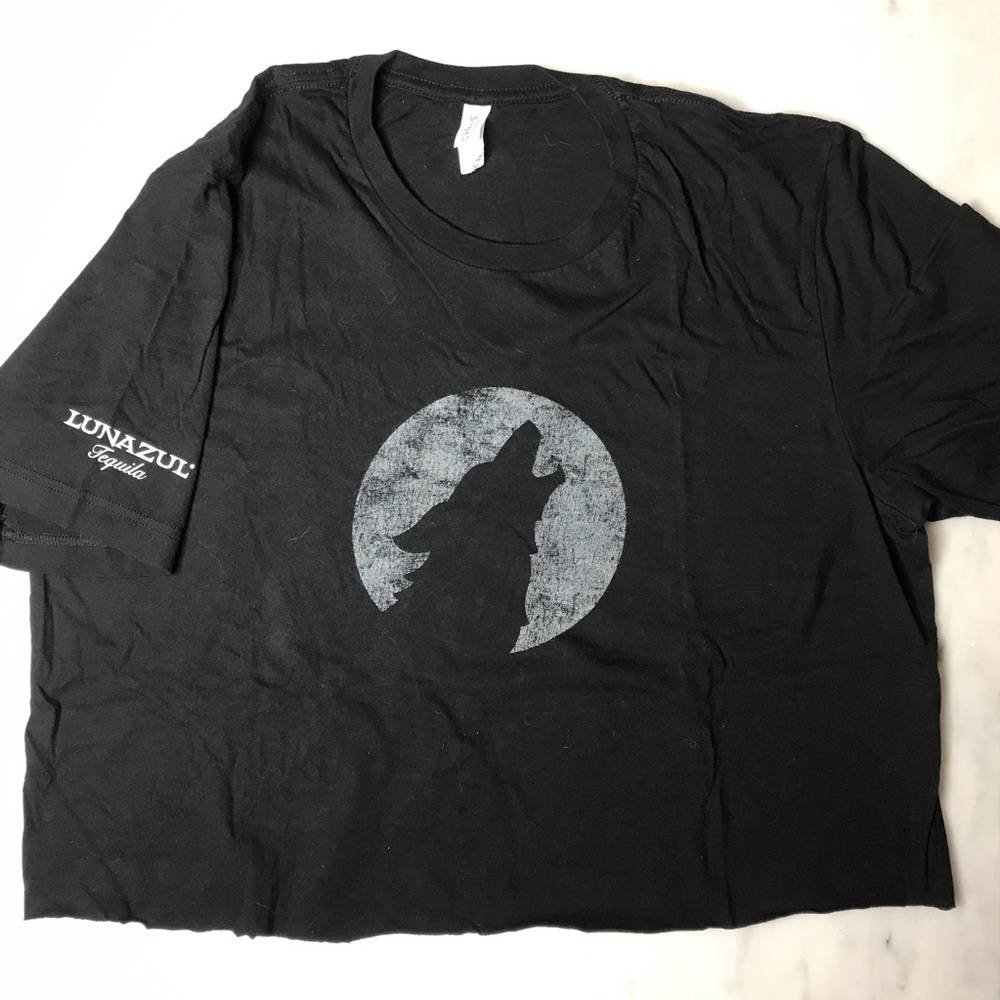 Cropped T-Shirt Lunazul Tequila Black Cut Tee